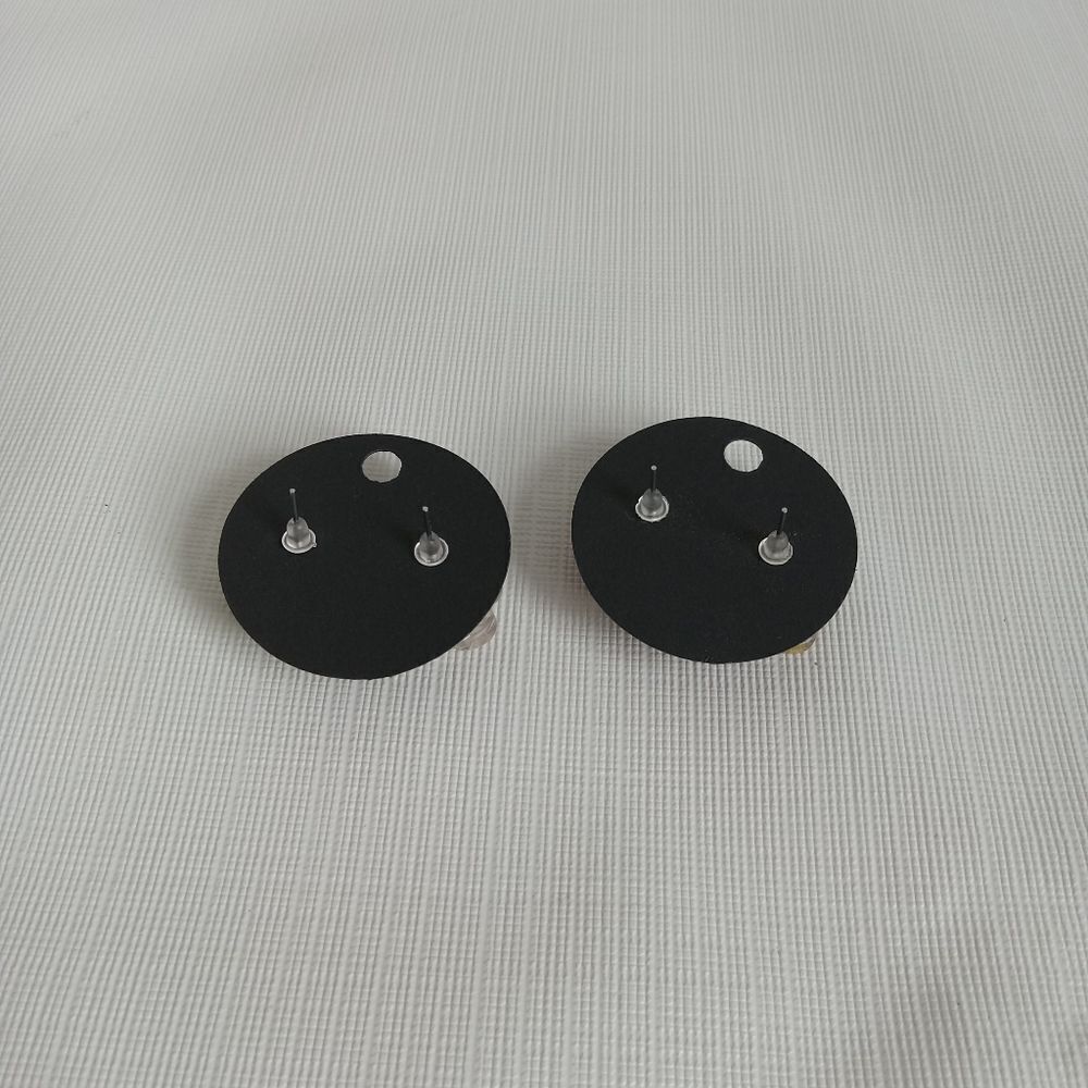 Set of Two Colorful Transparent Resin Gummy Bear Shaped Post Back Stud Earrings - Picture 2 of 9